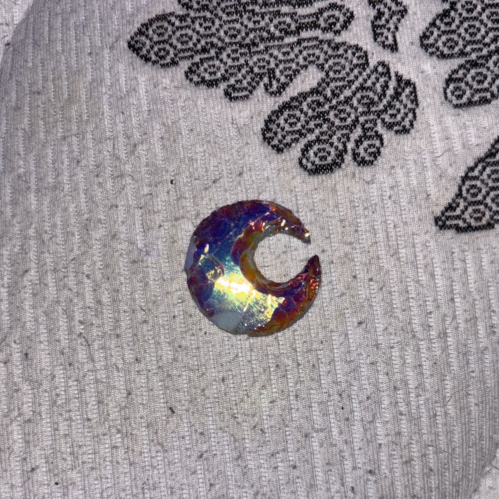 Iridescent Crescent Moon Crystal